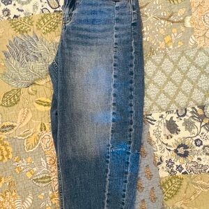 High Waisted Barrel Ankle Jeans